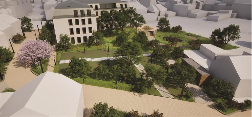 Die Folgen des Brands im „Scoutshome“ und die Umbauarbeiten rund um das neue Rathaus Moderne Gemeinde mit nachhaltiger Infrastruktur und grünen Flächen im Zukunftskonzept für städtische Entwicklung