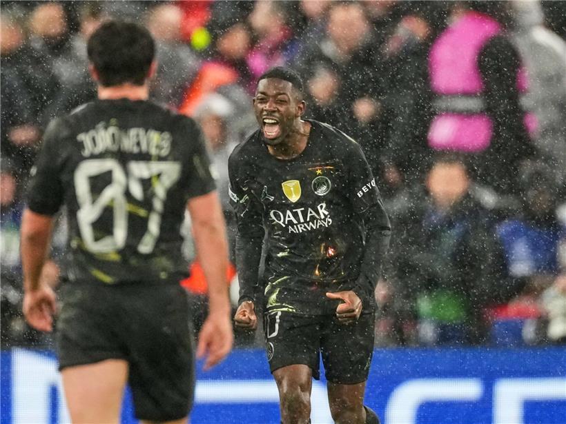 Ousmane Dembélé trifft im strömenden Regen doppelt für PSG gegen Liverpool bei spannender Partystimmung