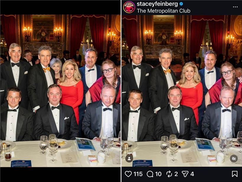 Suchet die Fehler: Vergleich Originalfoto und Instagram-Posting der US-Botschaft mit sichtbaren Unterschieden