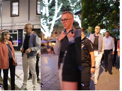 Szenen aus dem Video „Mat der Police ënnerwee am Garer Quartier“
