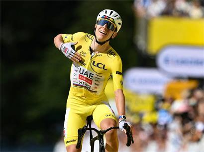 Tadej Pogacar dominierte am Dienstag erneut die Etappe der Tour de France