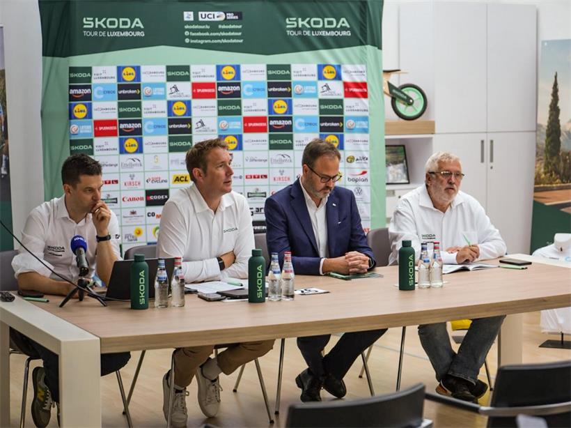 Große Namen, neue Etappen und Andy Schlecks Doppelrolle: Das ist die 86. Ausgabe Tour de Luxembourg-Präsident Andy Schleck (Zweiter von links) bei der Vorstellung am Freitag