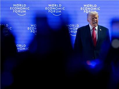 US-Präsident Donald Trump bei seiner Rede in Davos in der Schweiz