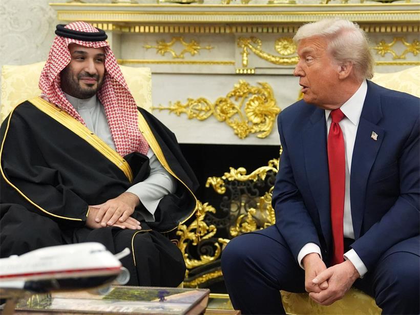 US-Präsident Donald Trump und der saudi-arabische Kronprinz Mohammed bin Salman im Oval Office des Weißen Hauses