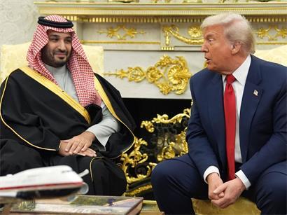 US-Präsident Donald Trump und der saudi-arabische Kronprinz Mohammed bin Salman im Oval Office des Weißen Hauses