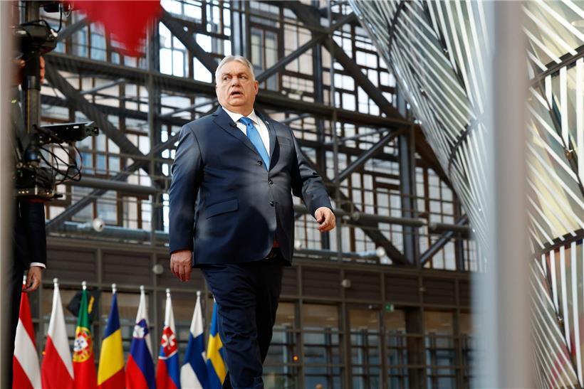 Viktor Orban, ungarischer Ministerpräsident, kommt zum EU-Gipfel im Europäischen Rat in Brüssel an