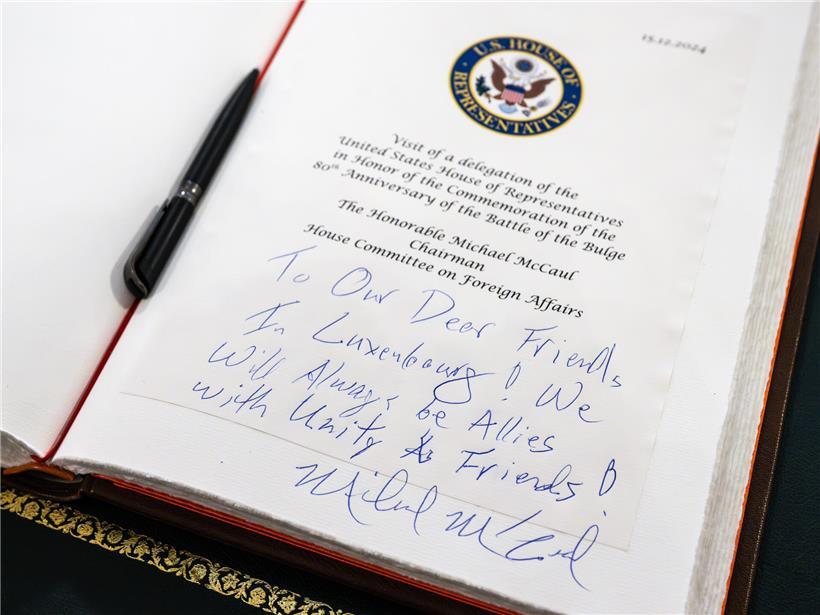 „Wir werden immer Verbündete sein“, schrieb eine Delegation des US-Repräsentantenhauses vor knapp einem Jahr ins Goldene Buch der Chamber