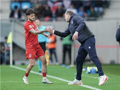 Vincent Thill erzielt zum zweiten Mal in Folge ein Tor für die FLF-Auswahl im Fußballspiel